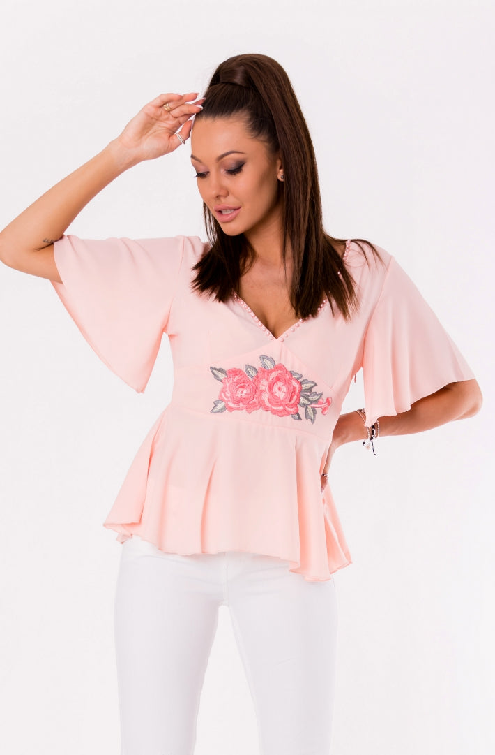 Valloria Rosé Bloom Blouse