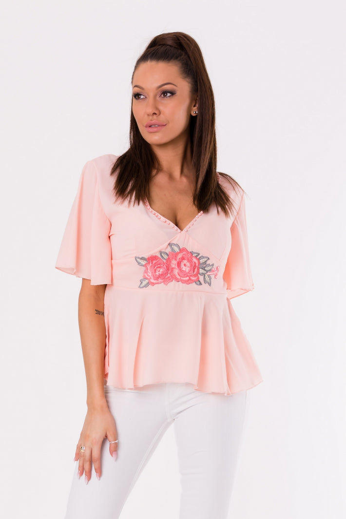 Valloria Rosé Bloom Blouse