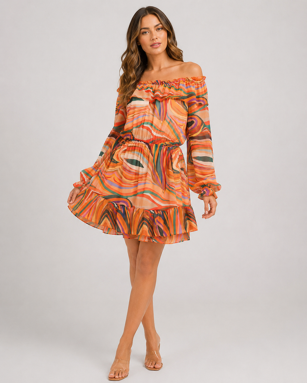 Valoria Tropical Swirl Day Dress