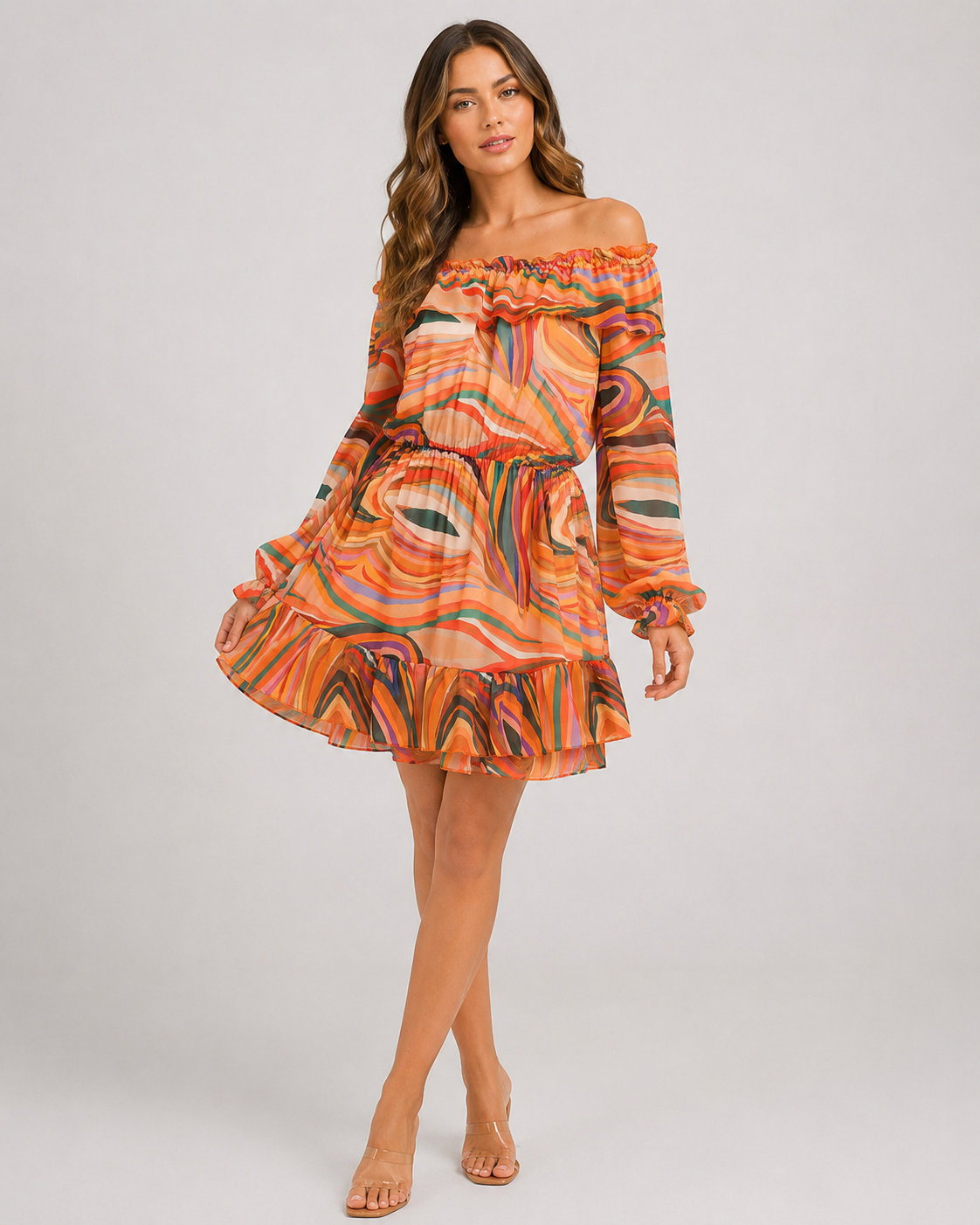 Valoria Tropical Swirl Day Dress